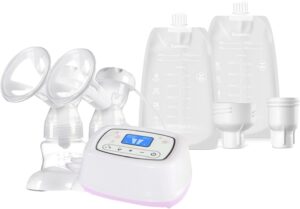 Beemoo CARE Elektrisk Brystpumpe Dobbelt inkl. Modermælksposer 30-Pak