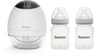 Beemoo CARE Wearable LED Elektrisk Brystpumpe Single inkl. Flasker 180 ml 2-pak