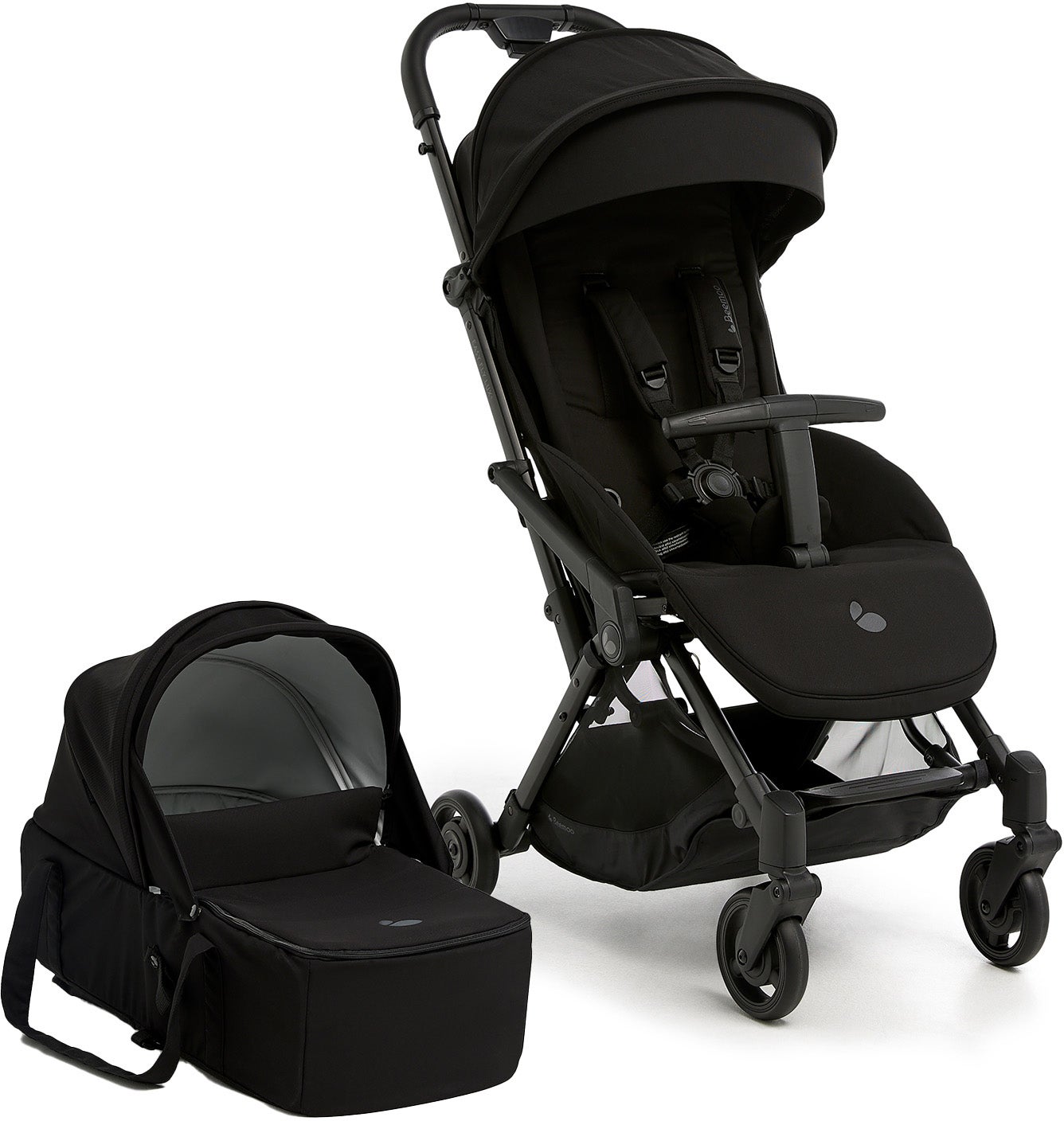 Beemoo Easy Fly Lux 4 Klapvogn med Liggedel, Jet Black Beemoo Easy Fly Lux 4 Klapvogn med Liggedel, Jet Black