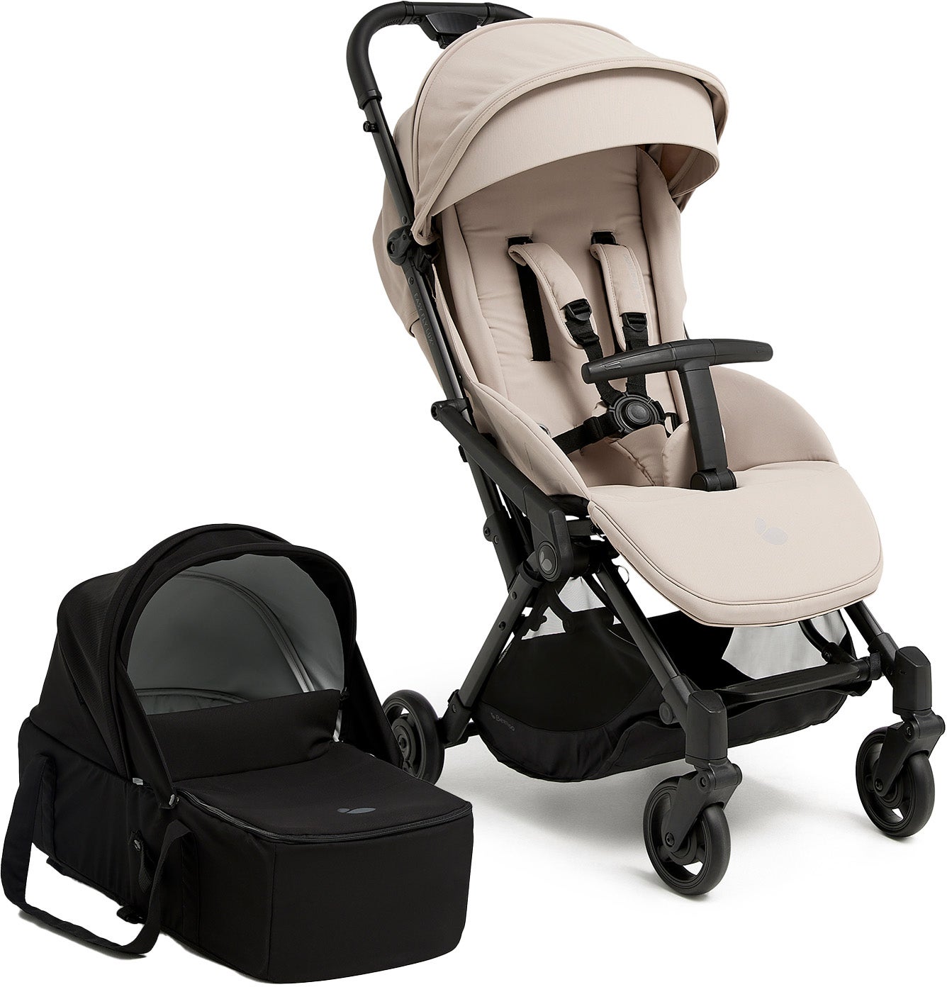Beemoo Easy Fly Lux 4 Klapvogn med Liggedel, Sand Beige Beemoo Easy Fly Lux 4 Klapvogn med Liggedel, Sand Beige