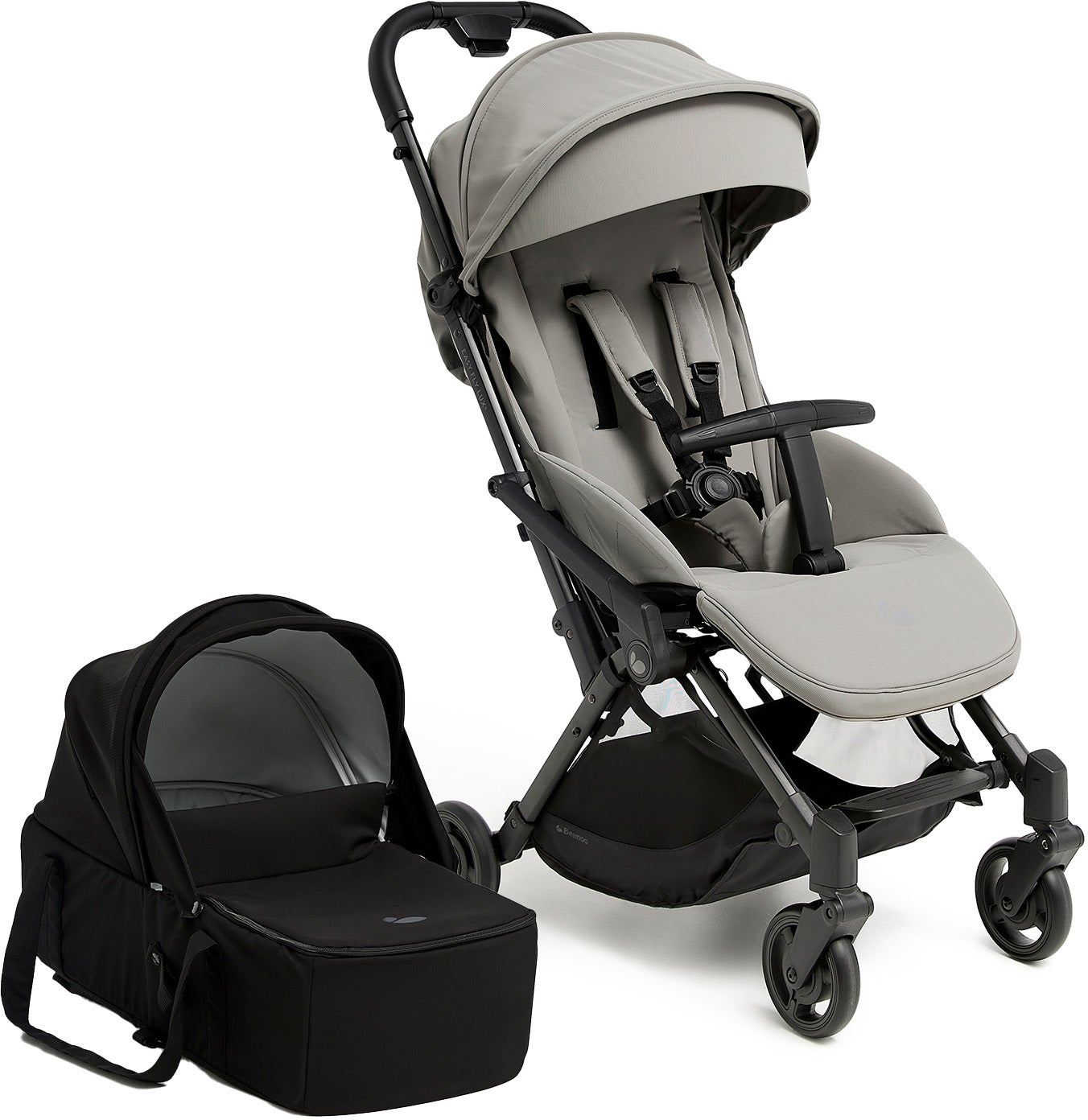 Beemoo Easy Fly Lux 4 Klapvogn med Liggedel, Stone Grey Beemoo Easy Fly Lux 4 Klapvogn med Liggedel, Stone Grey