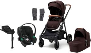 Beemoo Pro Multi 2 Duovogn inkl. Cybex Aton B2 i-Size Autostol Baby & Base, Espresso Brown