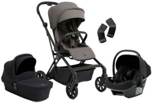 Beemoo Pro Twist Duovogn inkl. Beemoo Route Autostol Baby, Mocha Grey/Black Stone