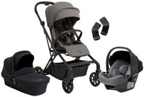 Beemoo Pro Twist Duovogn inkl. Beemoo Route Autostol Baby, Mocha Grey/Mineral Grey