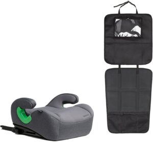 Beemoo Raise 2 i-Size Selepude ISOFIX inkl. Beemoo 3-i-1 Sædebeskytter, Mineral Grey/Black
