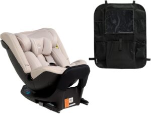 Beemoo Rotate i-Size Autostol inkl. 3-i-1 Sædebeskytter, Oat/Black