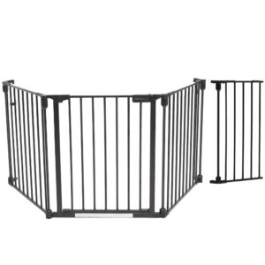 Beemoo SAFE Protect Skruegitter/rumdeler 3 Sektioner inkl. Forlængerdel 30 cm, Black