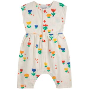 Bobo Choses Offwhite Garden Party All Over Woven Overall - Str. 9 mdr
