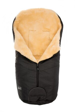 Bozz Lammeskindskørepose Klippet, Black Melange/Nature