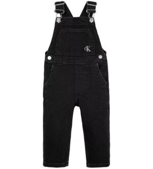 Calvin Klein Smækbukser - Denim Dungaree - Washed Black