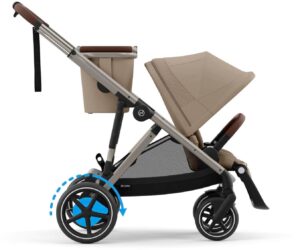 Cybex e-GAZELLE S Klapvogn, Almond Beige/Taupe
