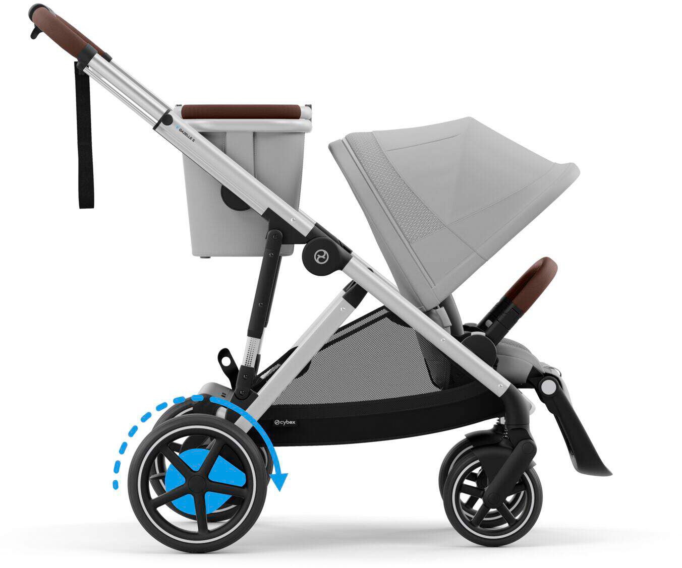 Cybex e-GAZELLE S Klapvogn, Stone Grey/Silver Cybex e-GAZELLE S Klapvogn, Stone Grey/Silver