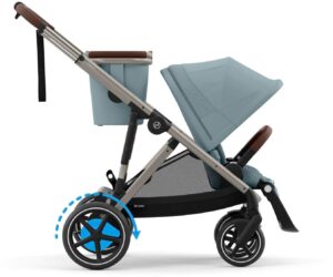 Cybex e-GAZELLE S Klapvogn, Stormy Blue/Taupe
