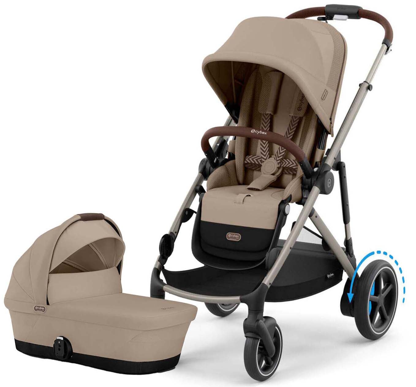 Cybex e-Gazelle S Duovogn, Almond Beige/Taupe Cybex e-Gazelle S Duovogn, Almond Beige/Taupe