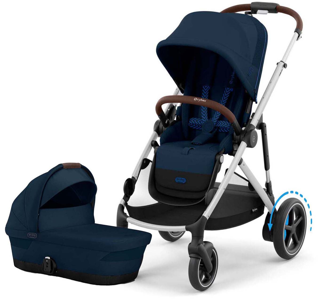 Cybex e-Gazelle S Duovogn, Ocean Blue/Silver Cybex e-Gazelle S Duovogn, Ocean Blue/Silver