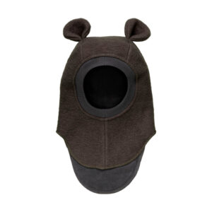 Elefanthue m. Ører Uld - Dark Brown Melange - 12-24 MDR.