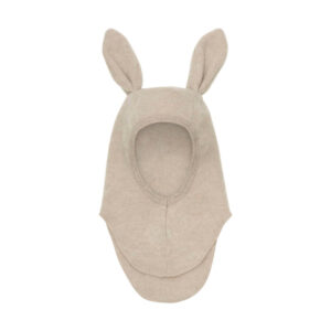 Elefanthue m. Ører Uld Fleece - Camel Melange - 12-24 MDR.