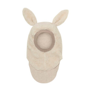 Elefanthue m. Ører Uld Teddy - Cement - 12-24 MDR.