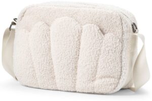 Elodie Cross Body Pusletaske, White Bouclé, Babytøj