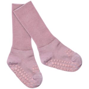 Gobabygo Rose Blush Non-Slip Strømper I Merino Uld - Str. 27-30