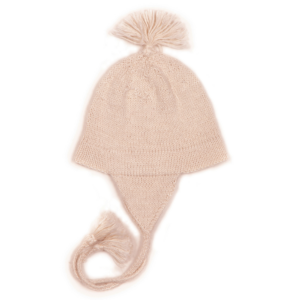 Huttelihut Strikhue med Kvast Powder - 0-3 mdr.