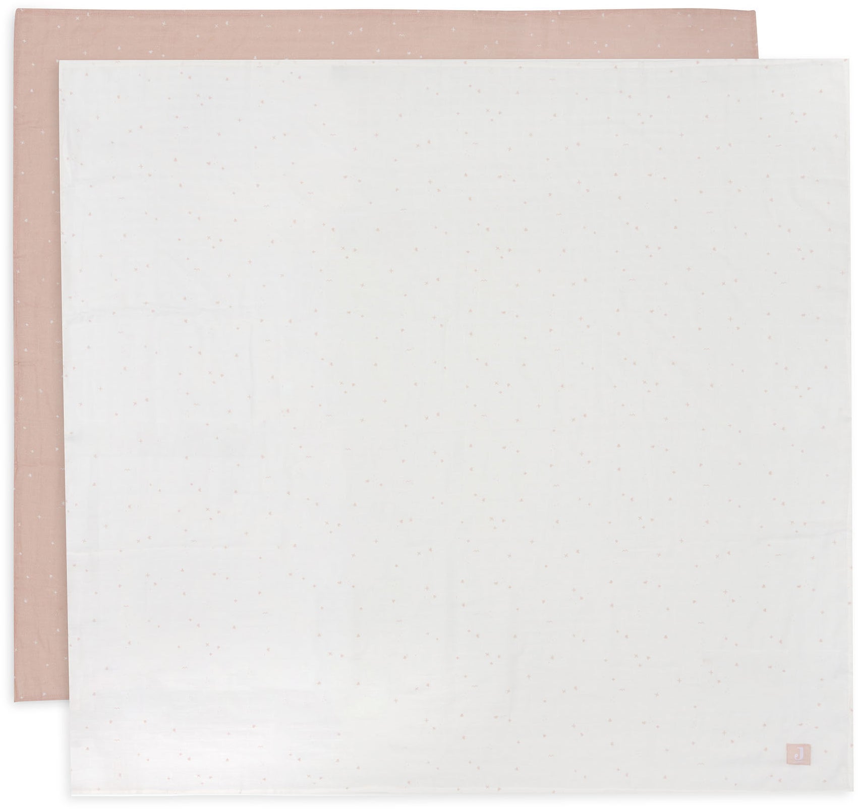 Jollein Tæpper/ Stofbleer i Musselin Twinkling 2-pak, Off white/Wild Rose Jollein Tæpper/ Stofbleer i Musselin Twinkling 2-pak, Off white/Wild Rose