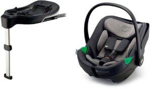Kinderkraft I-CARE i-Size Autostol Baby inkl. CARE FX Base, Cool Grey