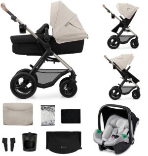 Kinderkraft MOOV 2 Air 3-in-1 Kombivogn, Moonlight Grey