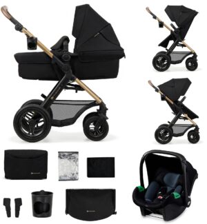 Kinderkraft MOOV 2 Air 3-in-1 Kombivogn, Pure Black