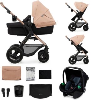 Kinderkraft MOOV 2 Air 3-in-1 Kombivogn, Sand Beige