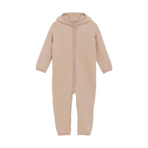 Køredragt m. ører Uld Fleece - Mahogany Rose - 80