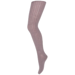 Mp Danmark Uld rib strømpebukser Dark Purple Dove - Str. 110