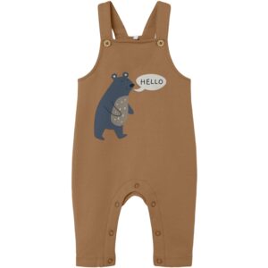 Name It Almond Bear Vonne Sweat Overall - Str. 50