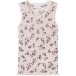 Name It Lilac Ash Aop Wang Uld Needle Tank Top Noos - Str. 110