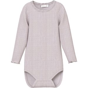 Name It Lilac Ash Wossa Uld/Silke Rib Body - Str. 92