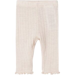 Name It Lilac Ash Wossa Uld/Silke Rib Leggings - Str. 68