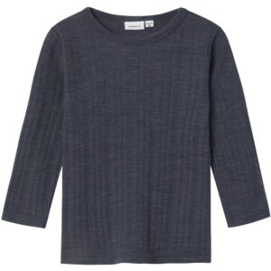 Name It Ombre Blue Wang Uld Needle Bluse Solid Noos - Str. 86