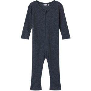 Name It Ombre Blue Wossa Uld/Silke Rib Natdragt - Str. 86