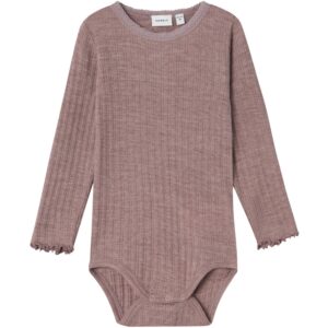 Name It Purple Dove Wossa Uld/Silke Rib Body - Str. 98