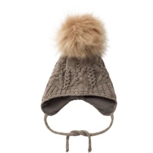 Name It Walnut Wrilla Uld Strik Hat - Str. 40-44
