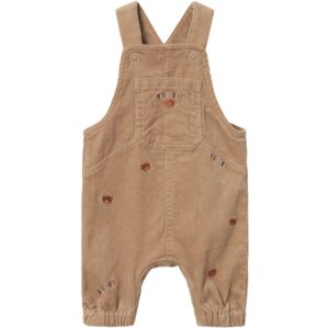 Name It Weathered Teak Ollie Regular Corduroy Overalls - Str. 74