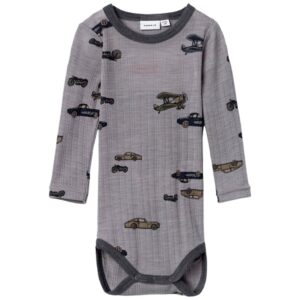 Name it Silver Filigree Wang Uld Needle Body AOP Noos - Str. 50