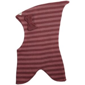 Racing Kids Top Elefanthue Uld/Bomuld m. Sløjfe 3-lags Dark Rose - Str. XS/3-9 mdr