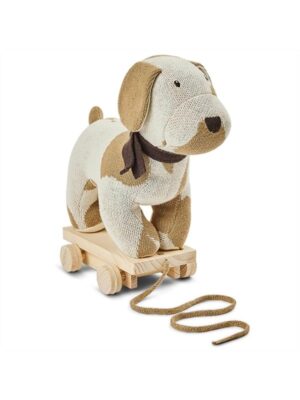 Smallstuff - Pull Along Dog offwhite/ nature