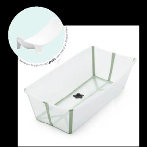 StokkeÂ® Flexi BathÂ® X-Large Transparent Green INKL. BABYINDSATS