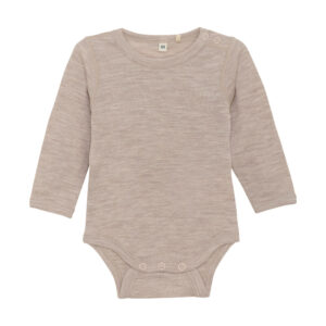 Uld body langærmet - Simply Taupe - 60