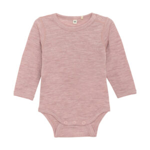 Uld body langærmet - solid - Starling Melange - 80