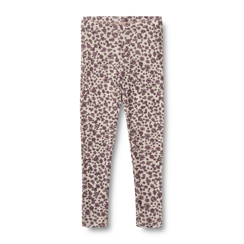 Uld leggings Agi - Autumn Flowers - 104 Uld leggings Agi - Autumn Flowers - 104
