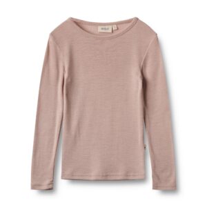 Uld t-shirt ls Alfie - Dry Rose - 116
