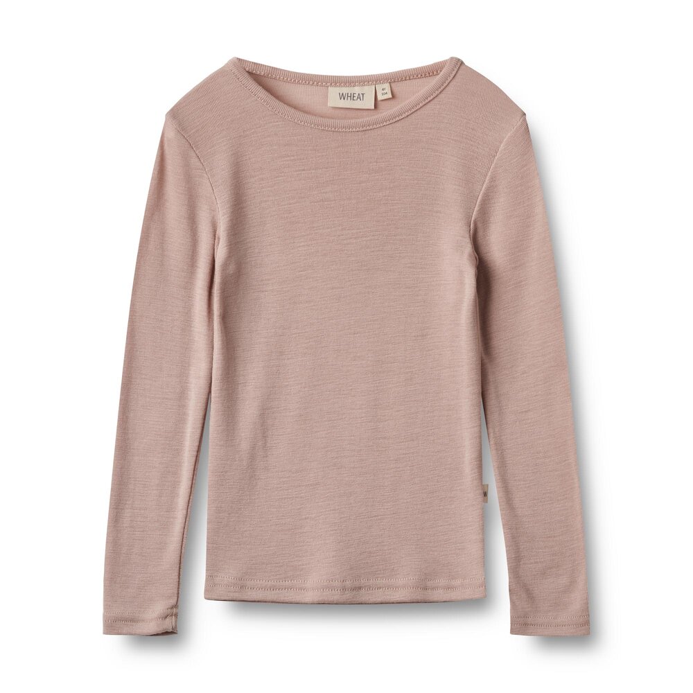 Uld t-shirt ls Alfie - Dry Rose - 122 Uld t-shirt ls Alfie - Dry Rose - 122